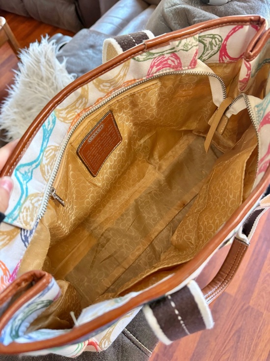 Coach Patchwork Canvas Tote Bag Multicolor - Picture 8 of 9